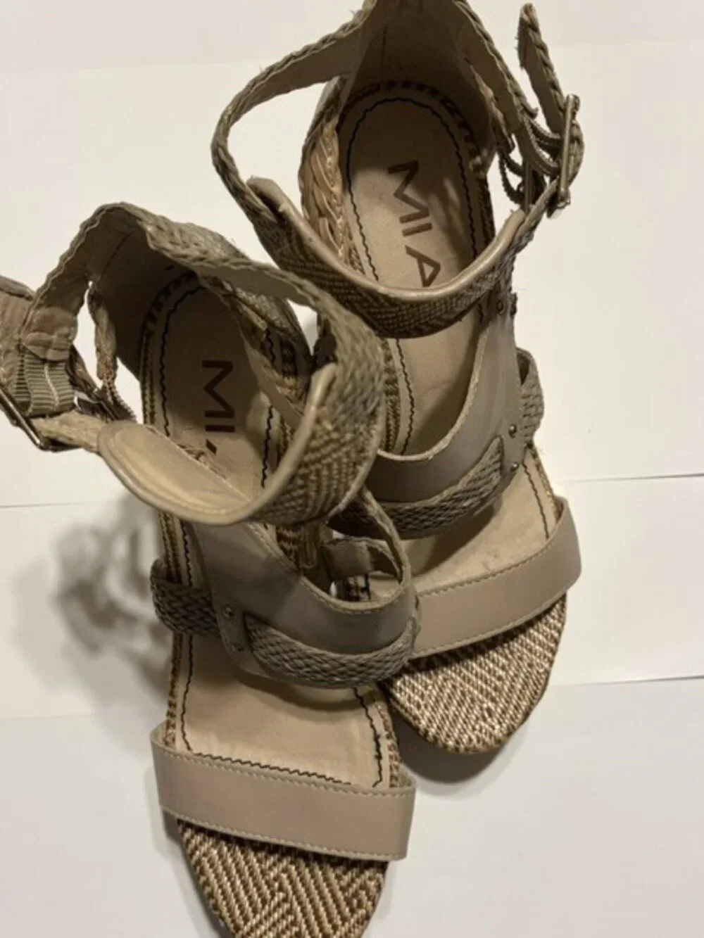 MIA Wedges Like New Size 7 Tan Color